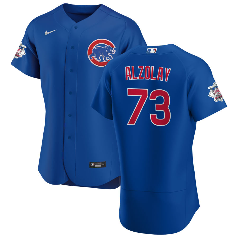 Chicago Cubs #73 Adbert Alzolay Men Nike Royal Alternate 2020 Authentic Player Jersey